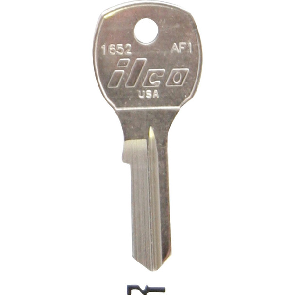 ILCO Florence Nickel Plated House Key, AF1 / 1652 (10-Pack) IAL00000712