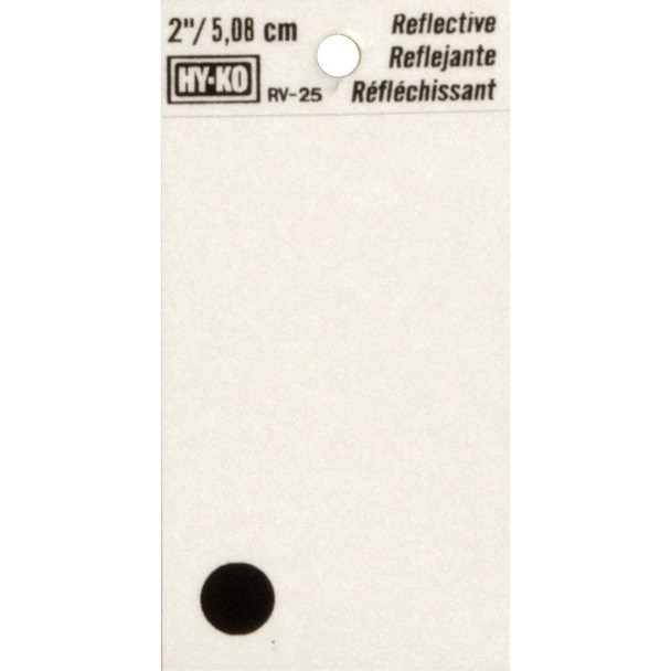Hy-Ko 2 In. Vinyl Adhesive Symbol, Period RV-25/. Pack of 10
