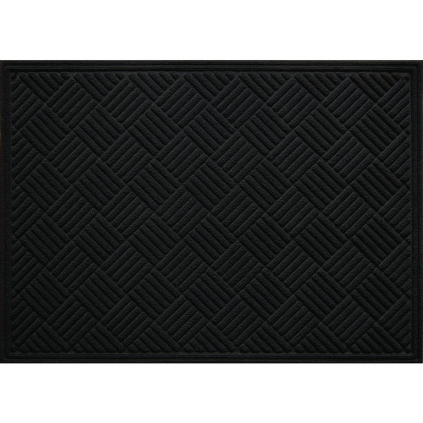 Multy Home Contours 3 Ft. x 4 Ft. Black Carpet Utility Floor Mat, Indoor/Outdoor