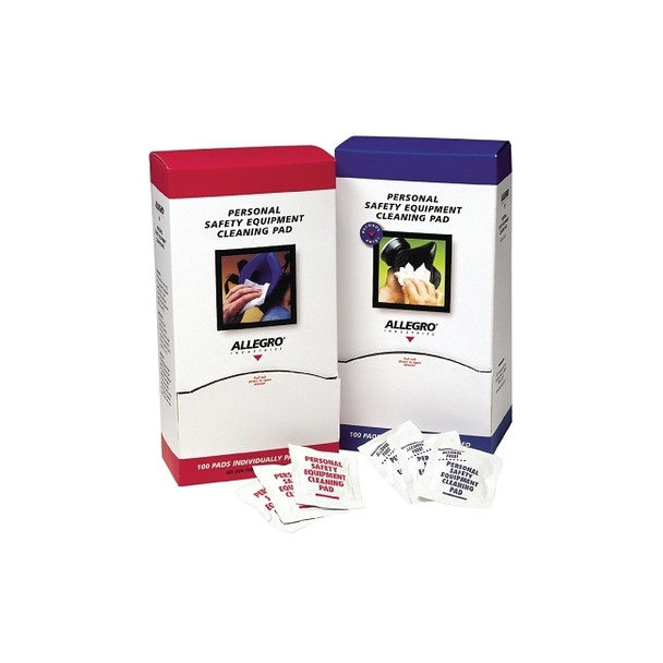 Personal Safety Equipment Cleaning Pads, Alcohol-free, 5 in x 8 in, White