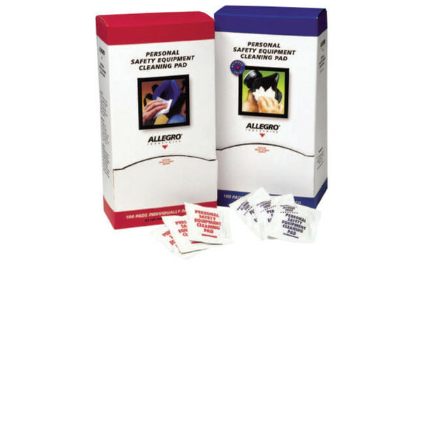 Personal Safety Equipment Cleaning Pads, Alcohol-free, 5 in x 8 in, White Personal Safety Equipment Cleaning Pads, Alcohol-free, 5 in x 8 in, White