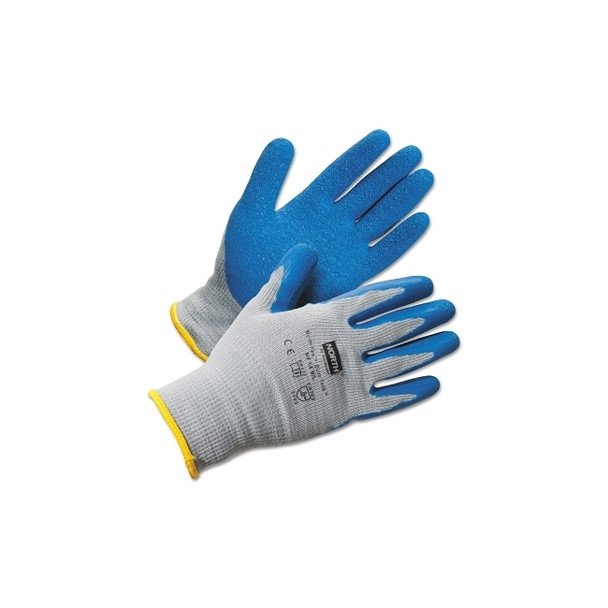 Duro Task Supported Natural Rubber Gloves, Size 9, Blue/Gray