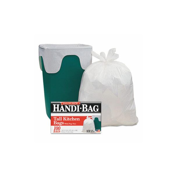 Handi-Bag® LINER,13GAL,100/BX,WH 1516907