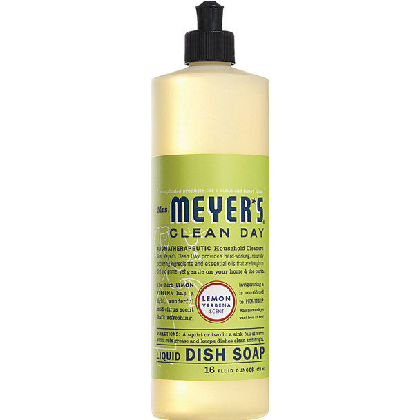 Mrs. Meyer's Clean Day 16 Oz. Lemon Verbena Scent Liquid Dish Soap 12103 Mrs. Meyer's Clean Day 16 Oz. Lemon Verbena Scent Liquid Dish Soap 12103