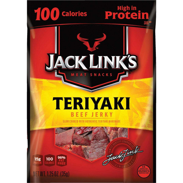 Jack Link's 1.25 Oz. Teriyaki Beef Jerky 108424 Pack of 10