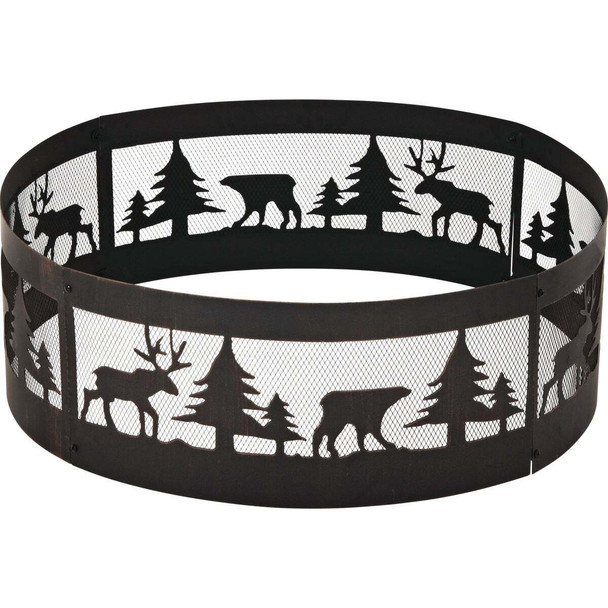 Outdoor Expressions 36 In. Antique Bronze Steel Fire Ring FR-010