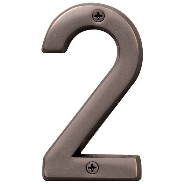 Hy-Ko Prestige Series 4 In. Oil Rubbed Bronze House Number Two BR-42OWB/2
