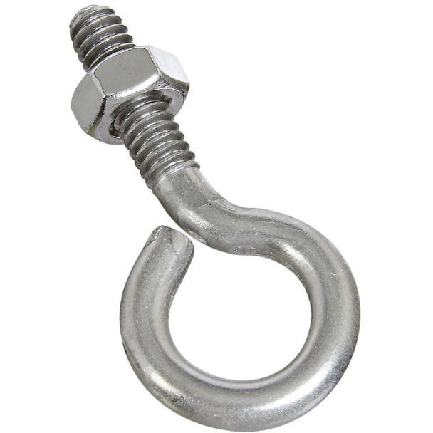 National Hardware 1/4 In. x 2 In. Stainless Steel Eye Bolt N221-572 Pack of 10