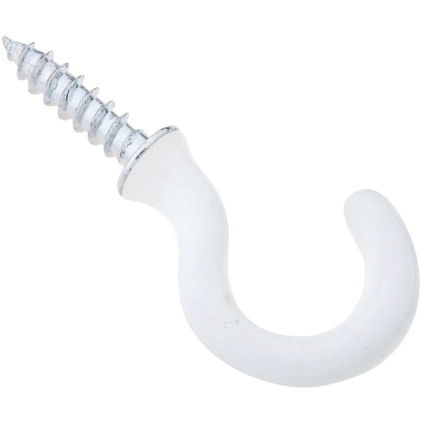National Hardware 3/4 In. White Vinyl Cup Hook (5 Count) N248-443
