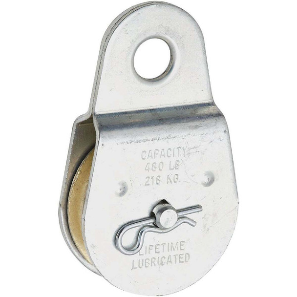 National Hardware 2 In. O.D. Single Fixed Eye Steel Rope Pulley N195-818