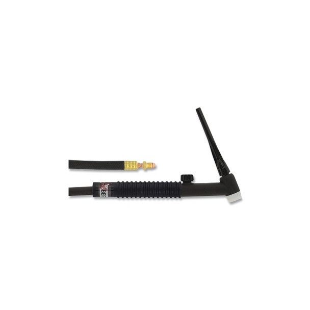 17FV TIG Torch Package, Air Cooled, 150 A, Flex Head with Valve, 1-Pc 25 ft Cable, Rubber