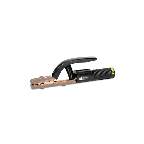 Electrode Holder-High Tong Type, 500 A, Brass, For 1/0 Cable, 4 mm Cap, 9.5 in  L