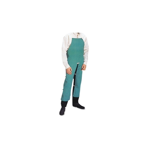 Cotton Sateen Split Leg Bib Apron, 24 in x 36 in, Cotton Sateen, Visual Green