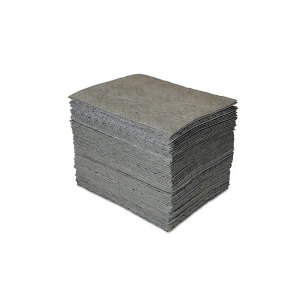 MAXX® Enhanced General Purpose Absorbent, Absorbs 30 gal, 15 in W x 19 in L, Heavy Weight, Perforated, 1-Ply, Pad