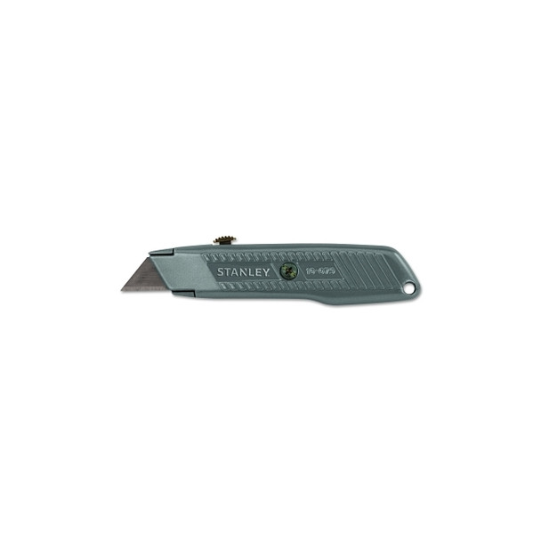 Interlock® Retractable Utility Knife, 5-7/8 in L, Carbon Steel, Gray