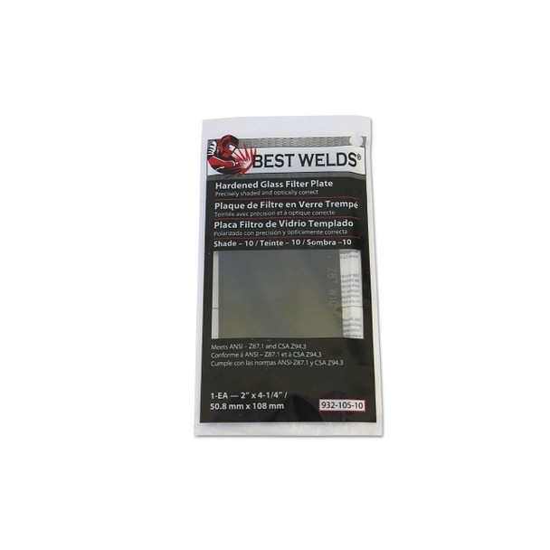Glass Filter Plate, Shade 10, 2 in x 4-1/4 in, Green