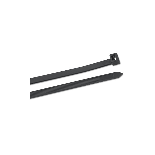 Heavy-Duty Cable Ties, 175 lb Tensile Strength, 18 in L, Ultraviolet Black, 50/Bag