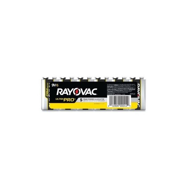 Ultra Pro™ Alkaline Battery, 9V, Shrink Pack, 6/PK