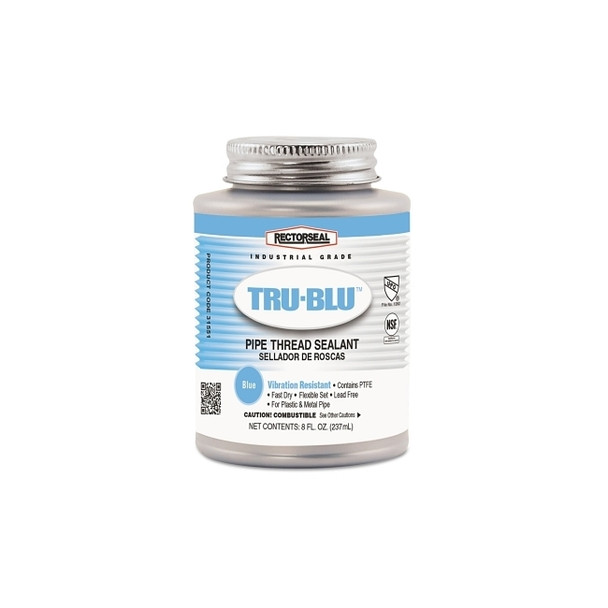 Tru-Blu™ Pipe Thread Sealant, 1/2 Pint Can, Blue