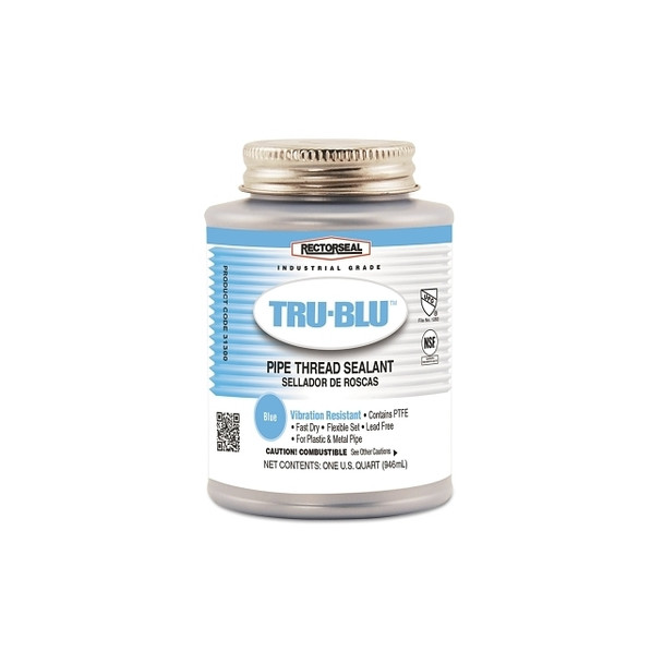 Tru-Blu™ Pipe Thread Sealant, 1 Quart Can, Blue