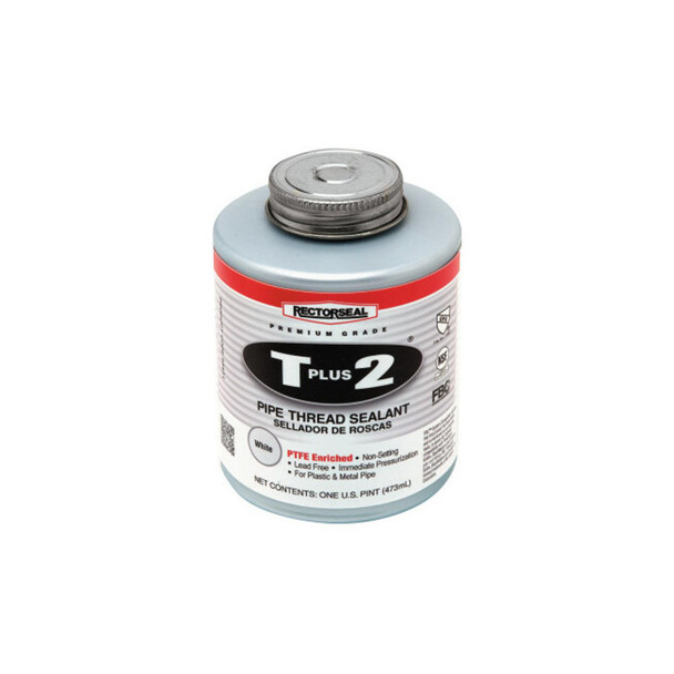 T Plus 2® Pipe Thread Sealant, 1 Pint Can, White