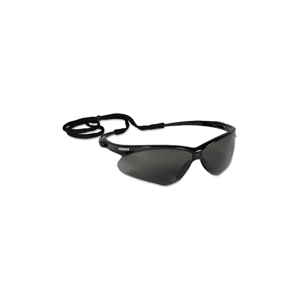 V30 Nemesis™ Safety Glasses, Smoke, Polycarbonate Lens, Anti-Fog, Black Frame/Temples, Nylon