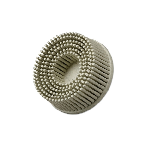 Roloc™ Bristle Disc, 3 in x 5/8 in, TR, 80 Grit, Ceramic Abrasive Grain, 15000 rpm, Yellow