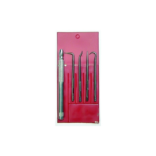4-Way Pick Set, 5 Pc, Aluminum Handle