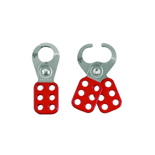 Safety Lockout Hasp, Steel, 1-3/4 in W x 4-1/2 in L,  1 in Jaw dia