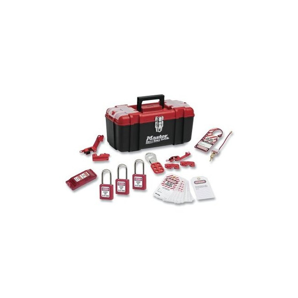 Portable Lockout Kit, 14-piece, Includes 4-Padlocks/Toolbox