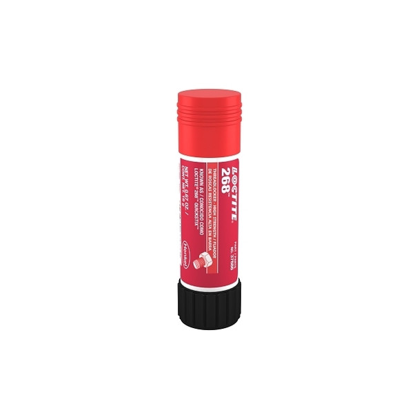 268™ High-Strength Threadlocker Solid Stick, 19 g, 1/4 in to 3/4 in dia, Red