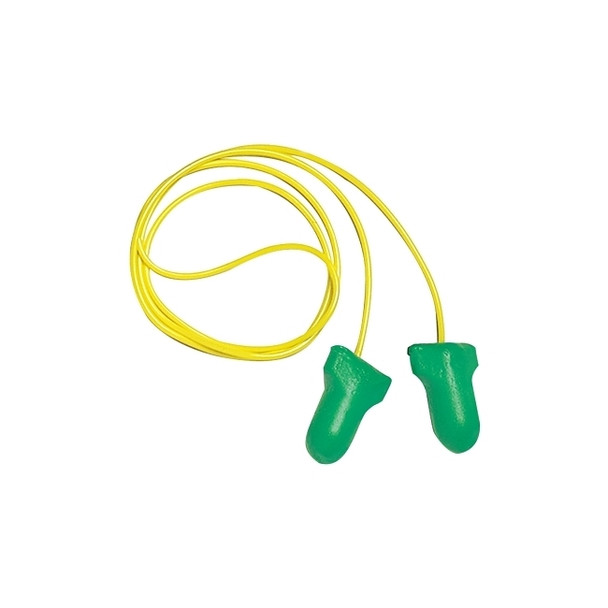 MAXIMUM LITE Disposable Earplugs, Foam, Green, Corded