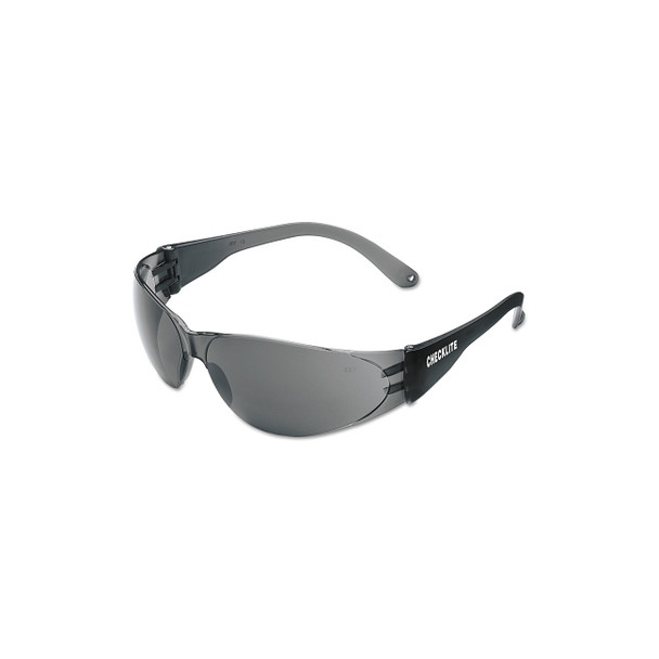Checklite® CL1 Frameless Safety Glasses, Polycarbonate Gray Lens, Duramass®, Smoke Polycarbonate Temples