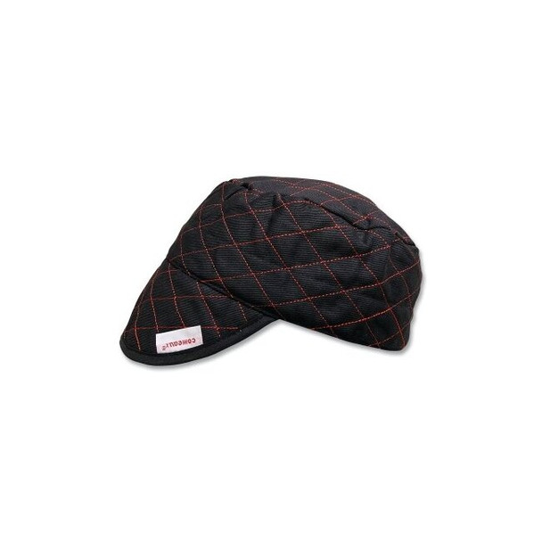 Style 3000 Black Quilted Shop Cap, Size 7-1/4