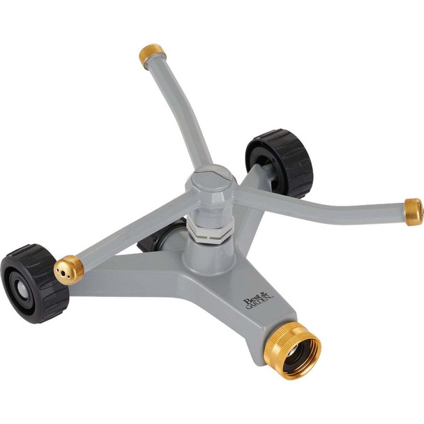 Best Garden Brass 40 Ft. Dia. 3-Arm Rotary Sprinkler 31005