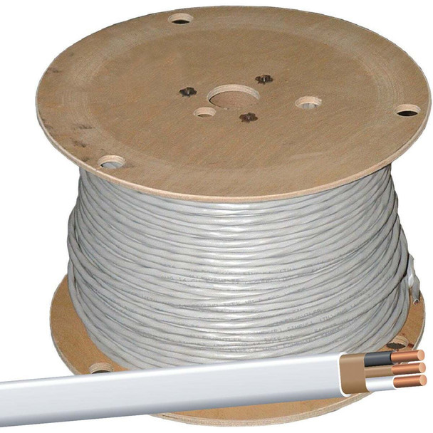 Romex 1000 Ft. 14/2 Solid White NMW/G Electrical Wire 28827401
