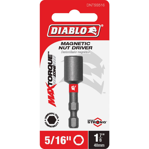 Diablo 5/16 In. x 1-7/8 In. Magnetic Impact Nutdriver DNTSS516