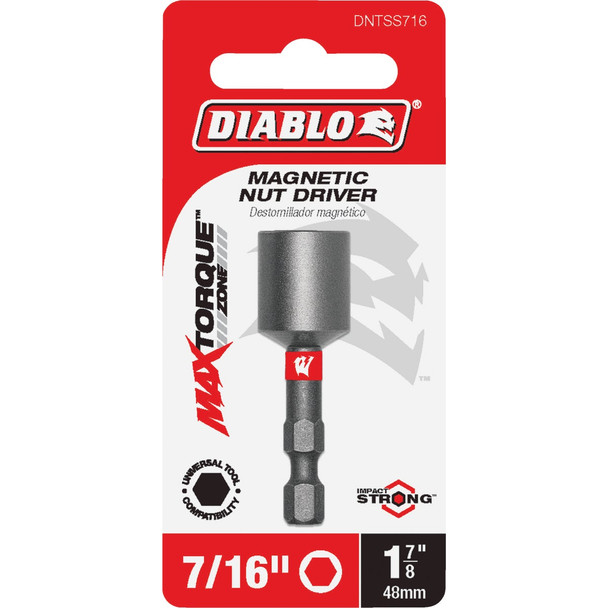 Diablo 7/16 In. x 1-7/8 In. Magnetic Impact Nutdriver DNTSS716