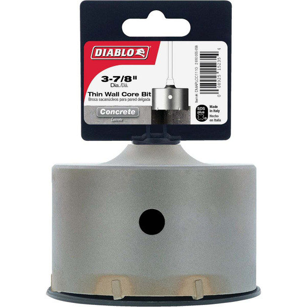 Diablo SDS-Plus 3-7/8 In. Thin Wall Core Rotary Hammer Drill Bit DMAPLCC1110