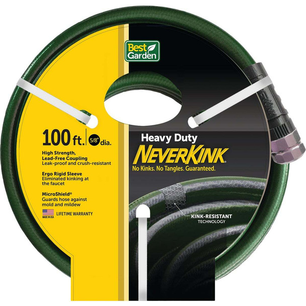 Best Garden NeverKink 5/8 In. x 100 Ft. Heavy-Duty Garden Hose 8614DB-100