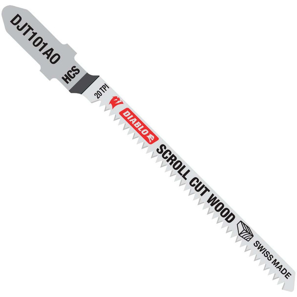 Diablo 3-1/4 In. x 20 TPI T-Shank HCS Jig Saw Blade for Scroll Cut Wood (5-Pack)