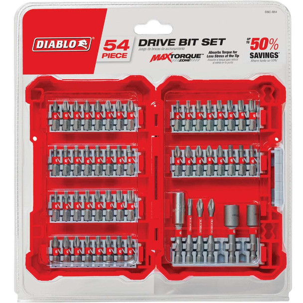 Diablo 54-Piece Impact Screwdriver Bit Set DSC-S54