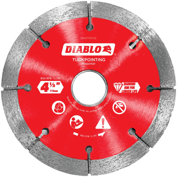 Diablo 4-1/2 In. Tuck Point Rim Dry/Wet Diamond Blade DMATP0450