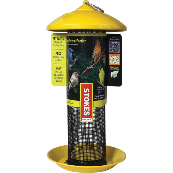 Stokes Select 13 In. 1 Lb. Capacity Yellow Finch Screen Feeder 38115
