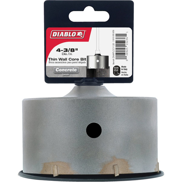 Diablo SDS-Plus 4-3/8 In. Thin Wall Core Rotary Hammer Drill Bit DMAPLCC1120