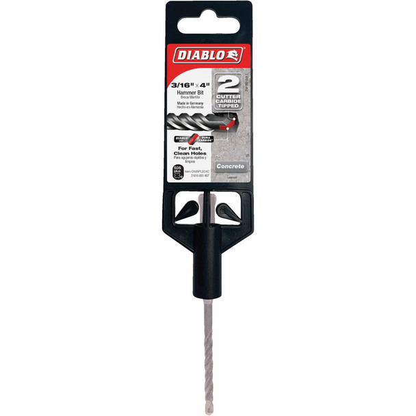 Diablo SDS-Plus 3/16 In. x 4 In. Carbide-Tipped Rotary Hammer Drill Bit