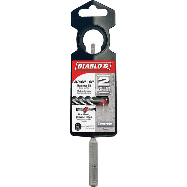 Diablo SDS-Plus 3/16 In. x 6 In. Carbide-Tipped Rotary Hammer Drill Bit