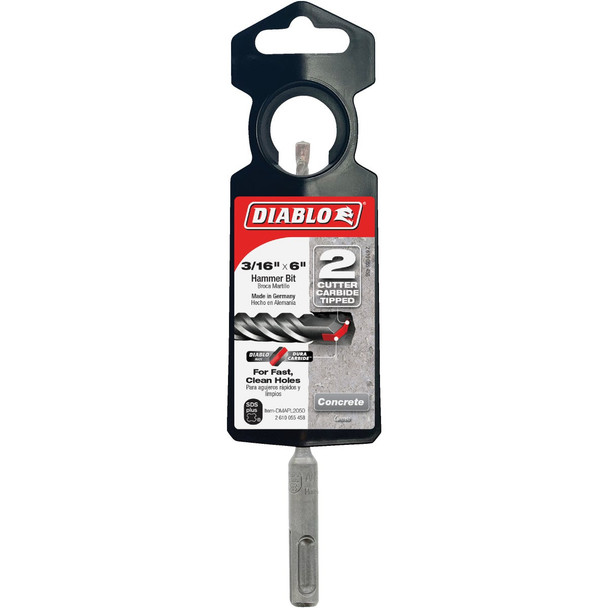 Diablo SDS-Plus 3/16 In. x 6 In. Carbide-Tipped Rotary Hammer Drill Bit