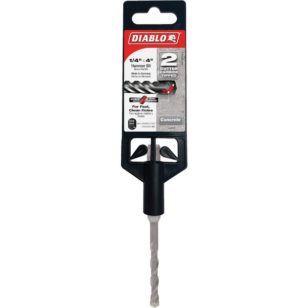 Diablo SDS-Plus 1/4 In. x 4 In. Carbide-Tipped Rotary Hammer Drill Bit DMAPL2130