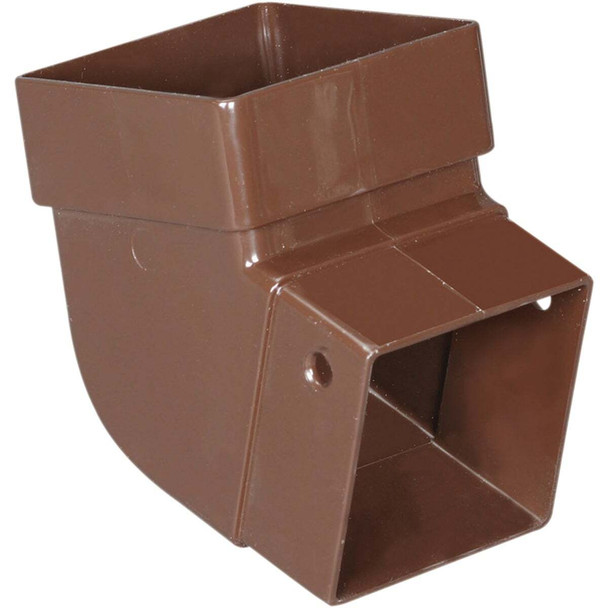 Amerimax 2 In. Contemporary Square Brown Vinyl Elbow T1525
